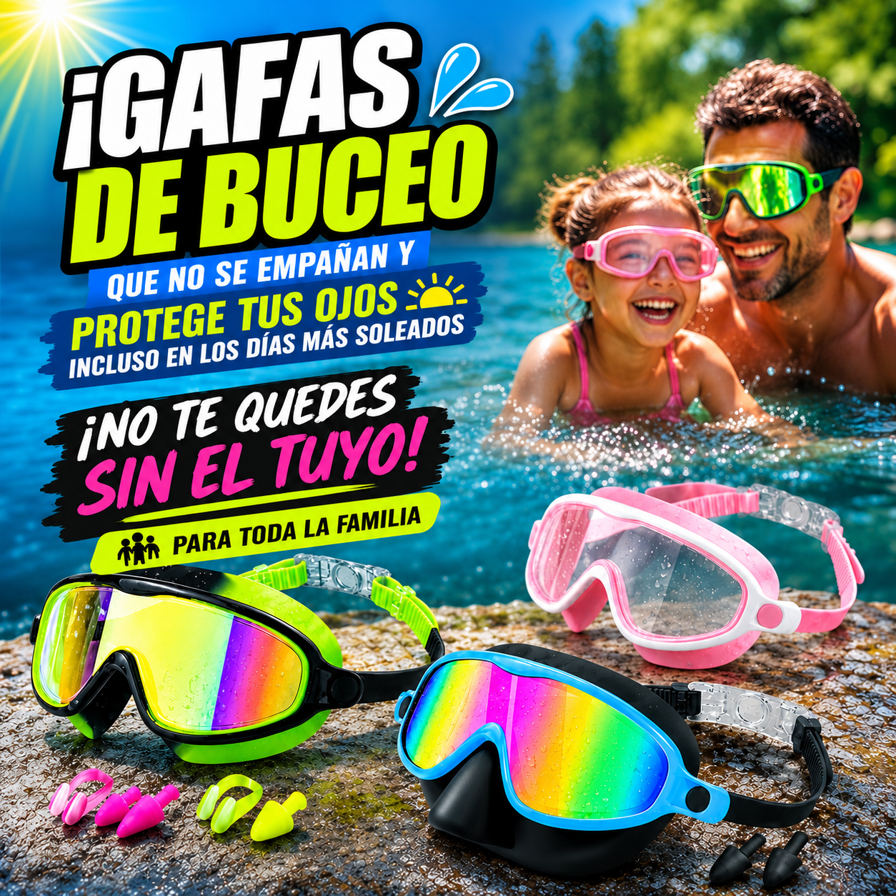 AquaVista™ Olvídate del vaho y disfruta cada segundo bajo el agua.